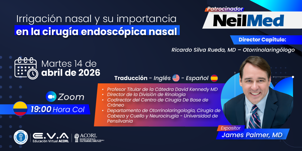 Banner del seminario web: 140. Irrigación nasal y su importancia en la cirugía endoscópica nasal