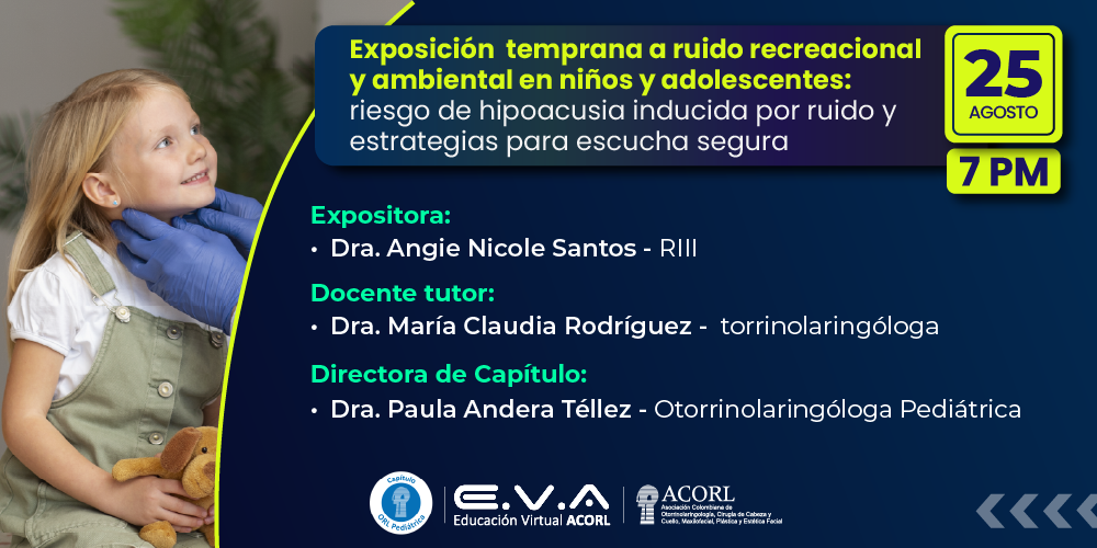 Banner del seminario web: 150. Reunión Capítulo de Otorrinolaringología Pediátrica